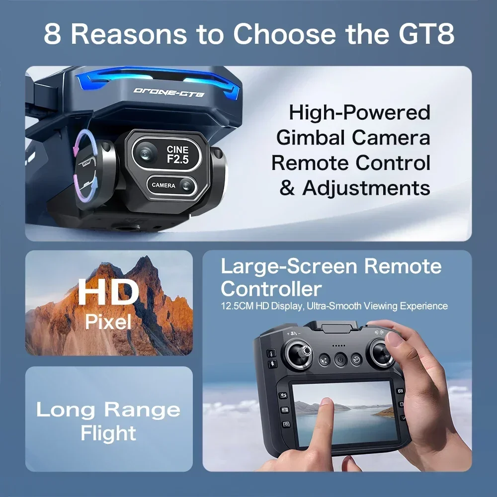 الطائرة بدون طيار 4K HD GT8 كا - مراجعة Drone Multispectral وسعره